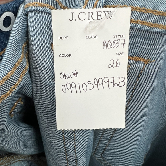 J. Crew 8” Toothpick Jeans in Horse Shoe Wash AQ837 - Picture 9 of 13